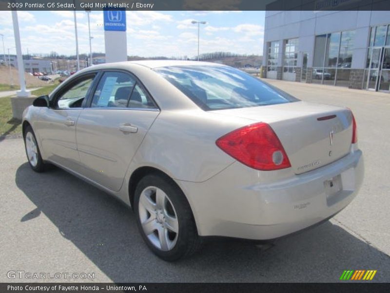 Gold Mist Metallic / Ebony 2009 Pontiac G6 Sedan