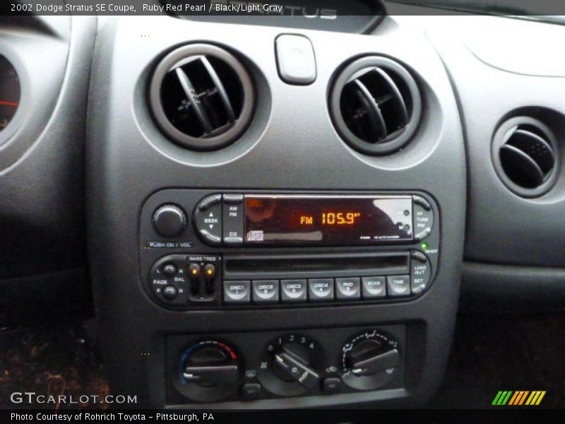 Controls of 2002 Stratus SE Coupe