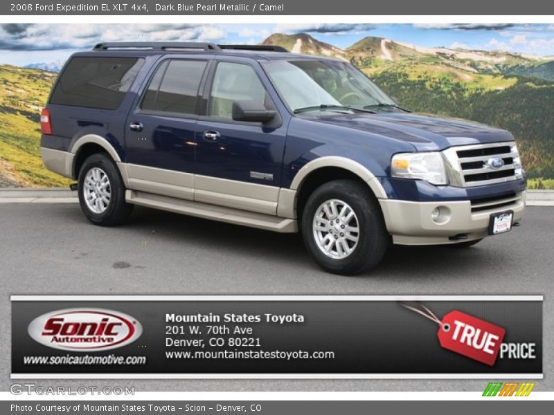 Dark Blue Pearl Metallic / Camel 2008 Ford Expedition EL XLT 4x4
