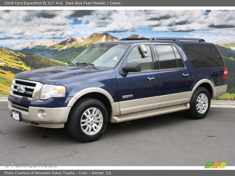 Dark Blue Pearl Metallic / Camel 2008 Ford Expedition EL XLT 4x4