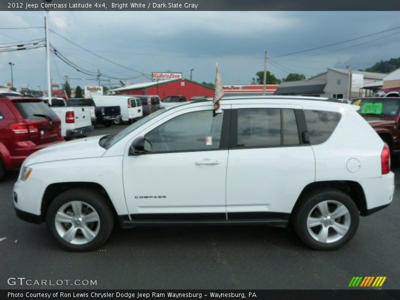 Bright White / Dark Slate Gray 2012 Jeep Compass Latitude 4x4