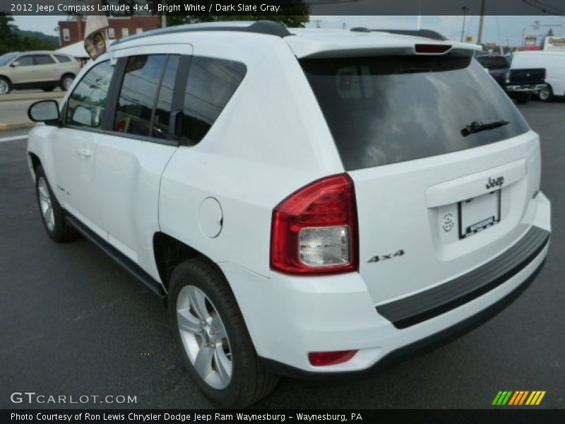 Bright White / Dark Slate Gray 2012 Jeep Compass Latitude 4x4