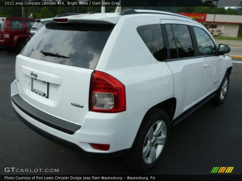 Bright White / Dark Slate Gray 2012 Jeep Compass Latitude 4x4
