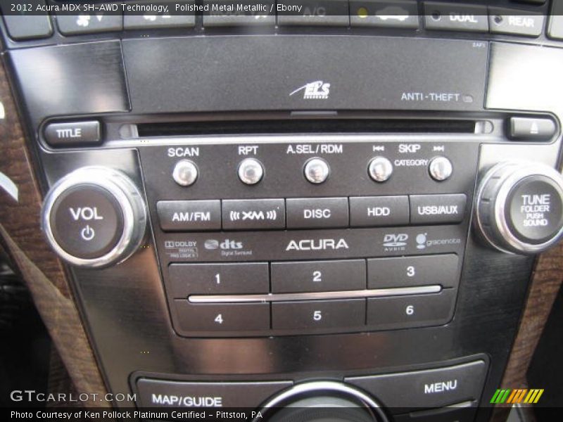 Polished Metal Metallic / Ebony 2012 Acura MDX SH-AWD Technology