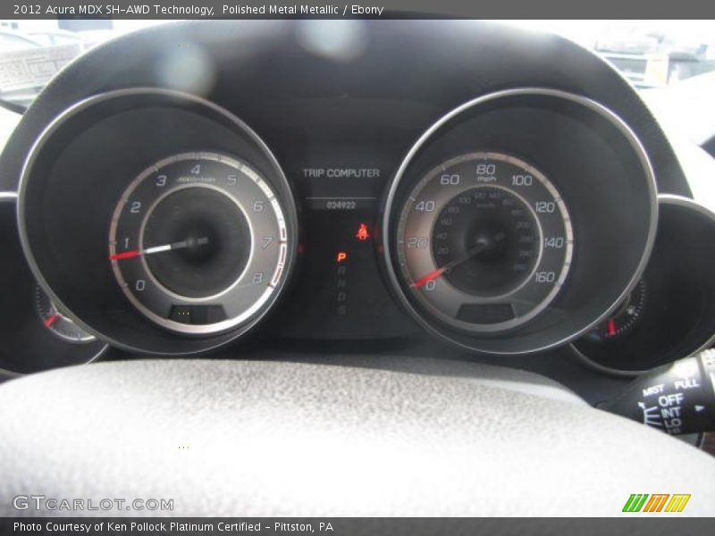 Polished Metal Metallic / Ebony 2012 Acura MDX SH-AWD Technology
