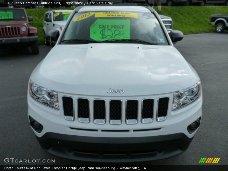 Bright White / Dark Slate Gray 2012 Jeep Compass Latitude 4x4