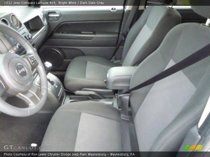 Bright White / Dark Slate Gray 2012 Jeep Compass Latitude 4x4