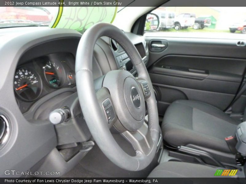 Bright White / Dark Slate Gray 2012 Jeep Compass Latitude 4x4