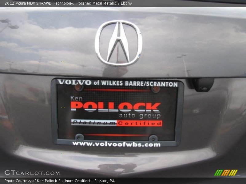 Polished Metal Metallic / Ebony 2012 Acura MDX SH-AWD Technology