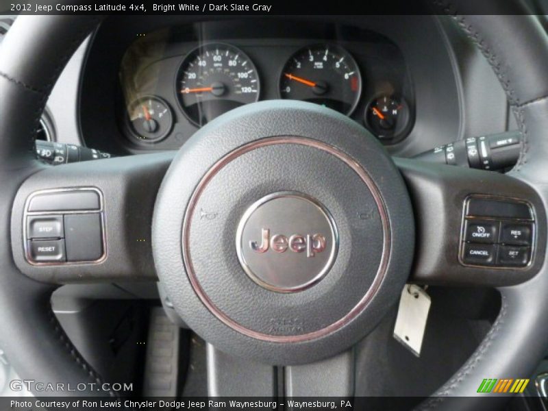 Bright White / Dark Slate Gray 2012 Jeep Compass Latitude 4x4