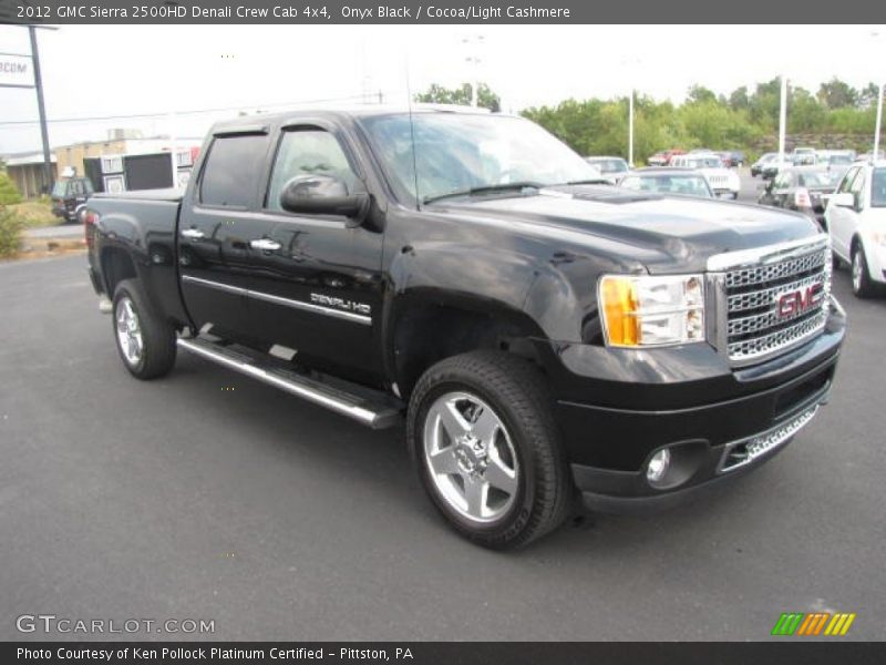 Onyx Black / Cocoa/Light Cashmere 2012 GMC Sierra 2500HD Denali Crew Cab 4x4