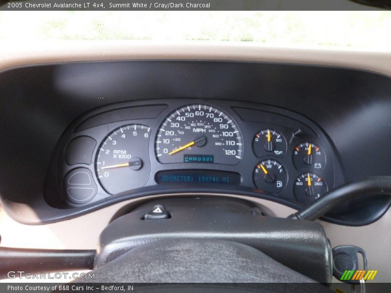 Summit White / Gray/Dark Charcoal 2005 Chevrolet Avalanche LT 4x4