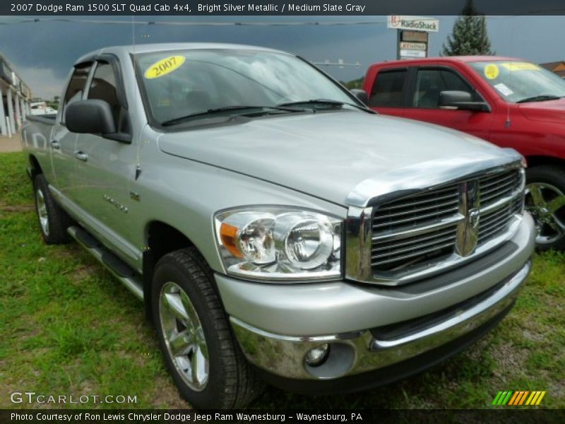 Bright Silver Metallic / Medium Slate Gray 2007 Dodge Ram 1500 SLT Quad Cab 4x4