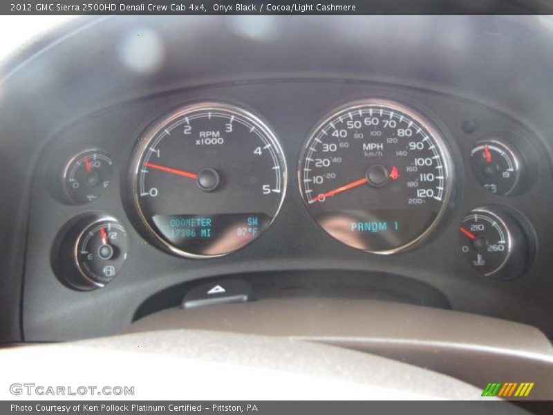 Onyx Black / Cocoa/Light Cashmere 2012 GMC Sierra 2500HD Denali Crew Cab 4x4