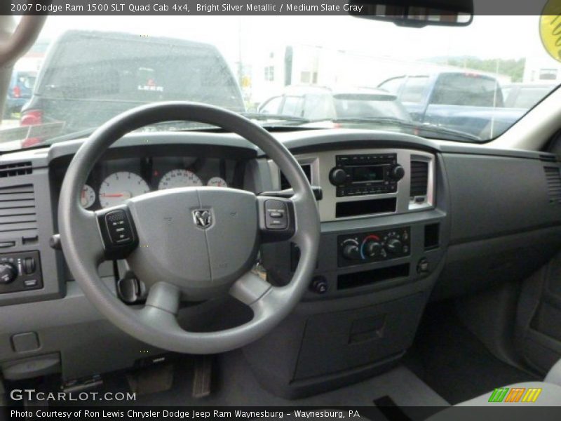 Bright Silver Metallic / Medium Slate Gray 2007 Dodge Ram 1500 SLT Quad Cab 4x4
