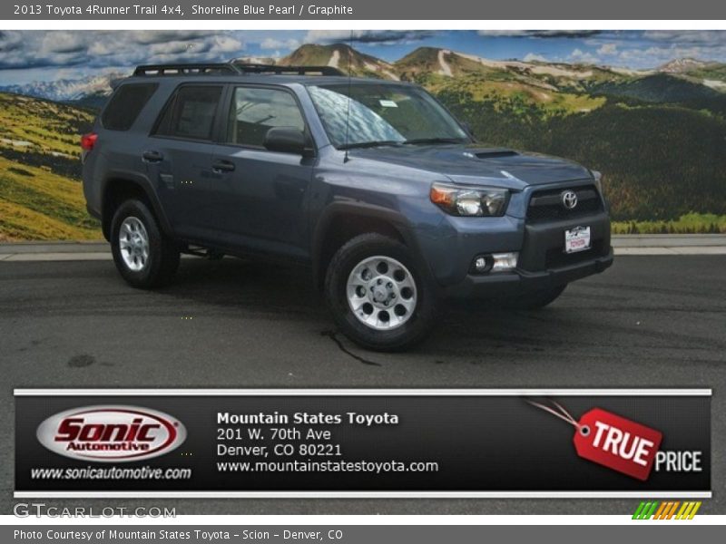 Shoreline Blue Pearl / Graphite 2013 Toyota 4Runner Trail 4x4