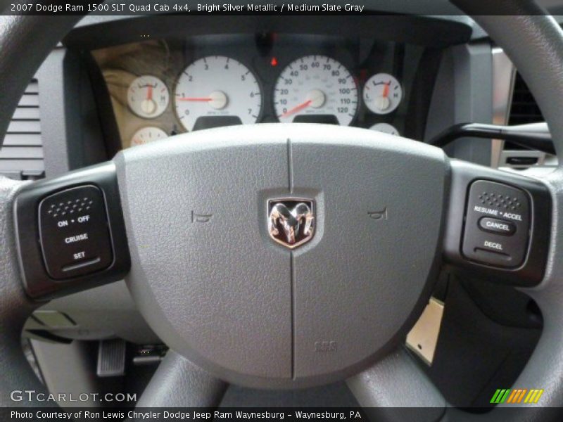 Bright Silver Metallic / Medium Slate Gray 2007 Dodge Ram 1500 SLT Quad Cab 4x4