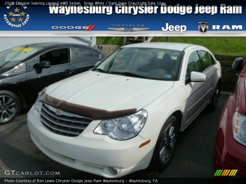 Stone White / Dark Slate Gray/Light Slate Gray 2008 Chrysler Sebring Limited AWD Sedan