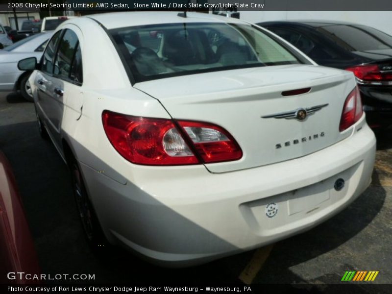 Stone White / Dark Slate Gray/Light Slate Gray 2008 Chrysler Sebring Limited AWD Sedan