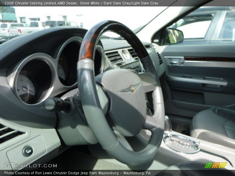 Stone White / Dark Slate Gray/Light Slate Gray 2008 Chrysler Sebring Limited AWD Sedan