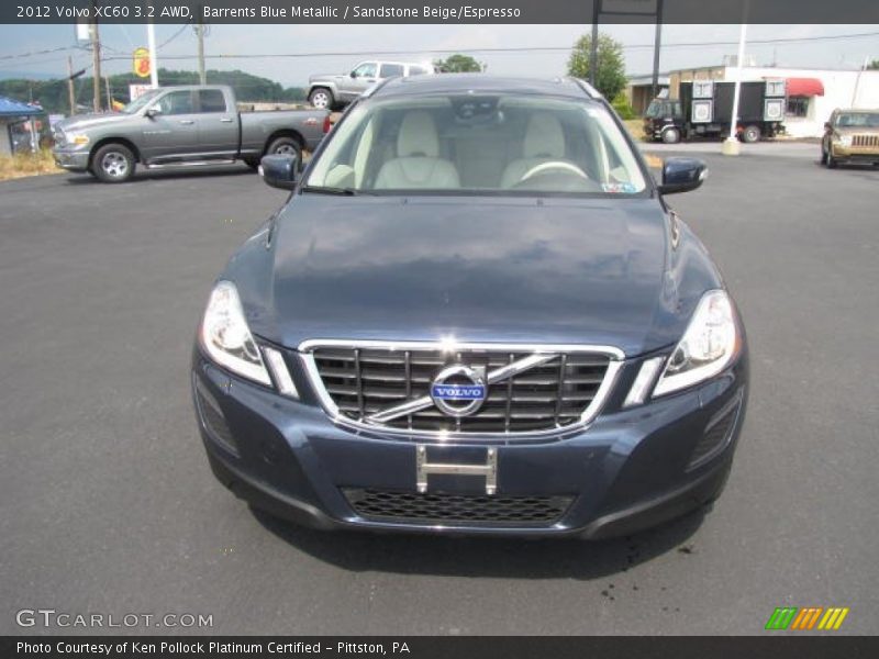 Barrents Blue Metallic / Sandstone Beige/Espresso 2012 Volvo XC60 3.2 AWD