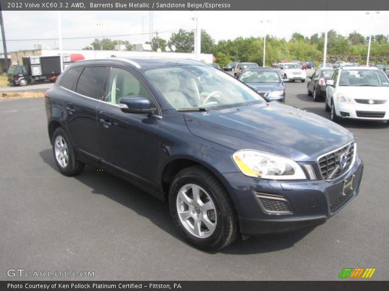 Barrents Blue Metallic / Sandstone Beige/Espresso 2012 Volvo XC60 3.2 AWD