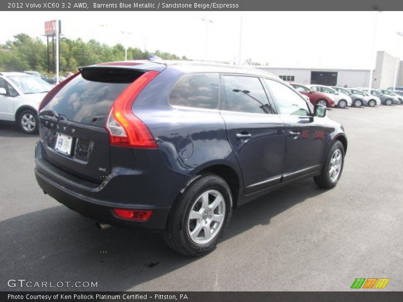 Barrents Blue Metallic / Sandstone Beige/Espresso 2012 Volvo XC60 3.2 AWD