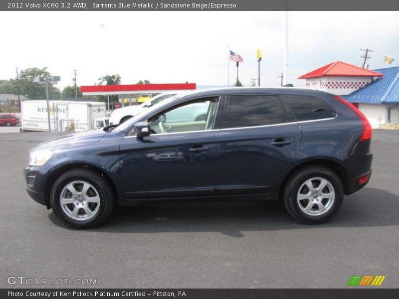 Barrents Blue Metallic / Sandstone Beige/Espresso 2012 Volvo XC60 3.2 AWD