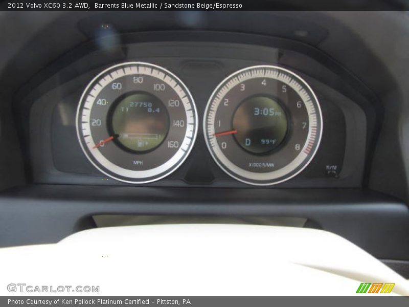 Barrents Blue Metallic / Sandstone Beige/Espresso 2012 Volvo XC60 3.2 AWD