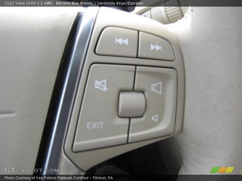 Barrents Blue Metallic / Sandstone Beige/Espresso 2012 Volvo XC60 3.2 AWD