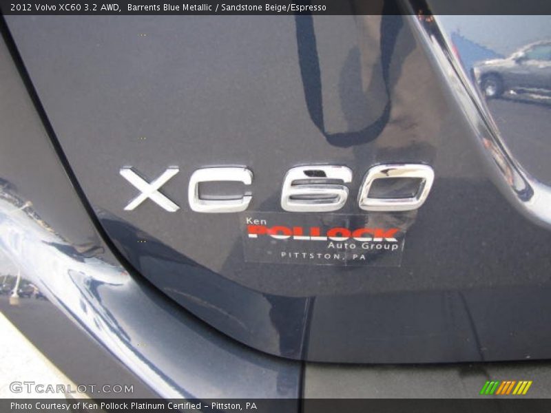 Barrents Blue Metallic / Sandstone Beige/Espresso 2012 Volvo XC60 3.2 AWD