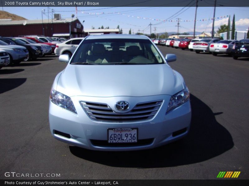 Sky Blue Pearl / Bisque 2008 Toyota Camry Hybrid