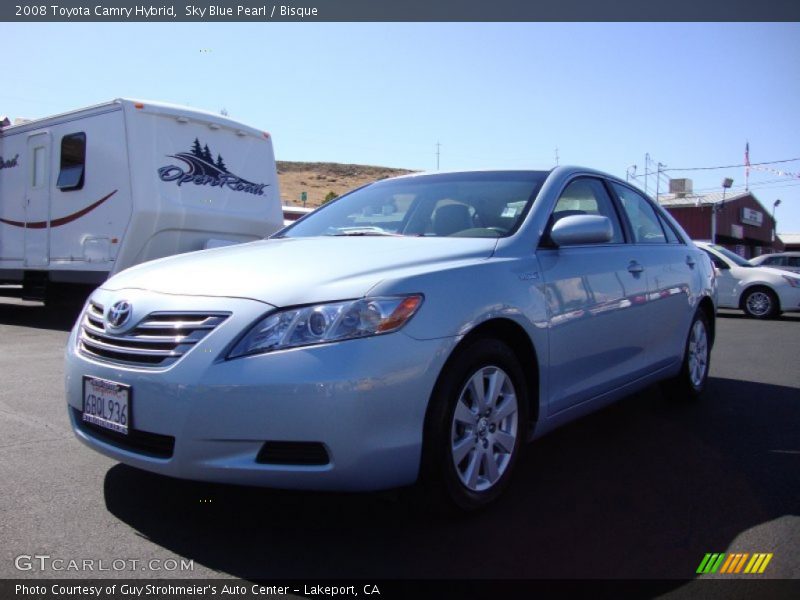 Sky Blue Pearl / Bisque 2008 Toyota Camry Hybrid