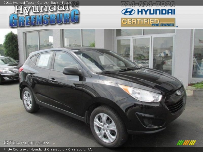 Ash Black / Taupe 2011 Hyundai Tucson GL