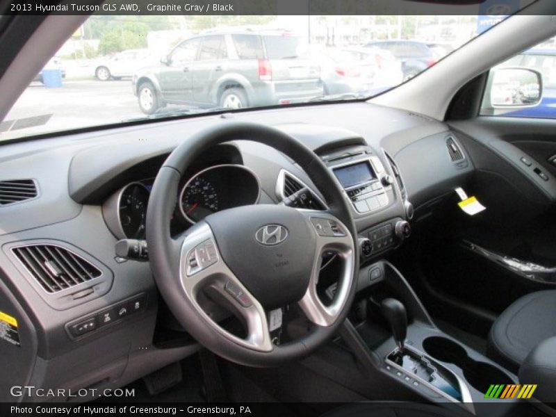 Graphite Gray / Black 2013 Hyundai Tucson GLS AWD