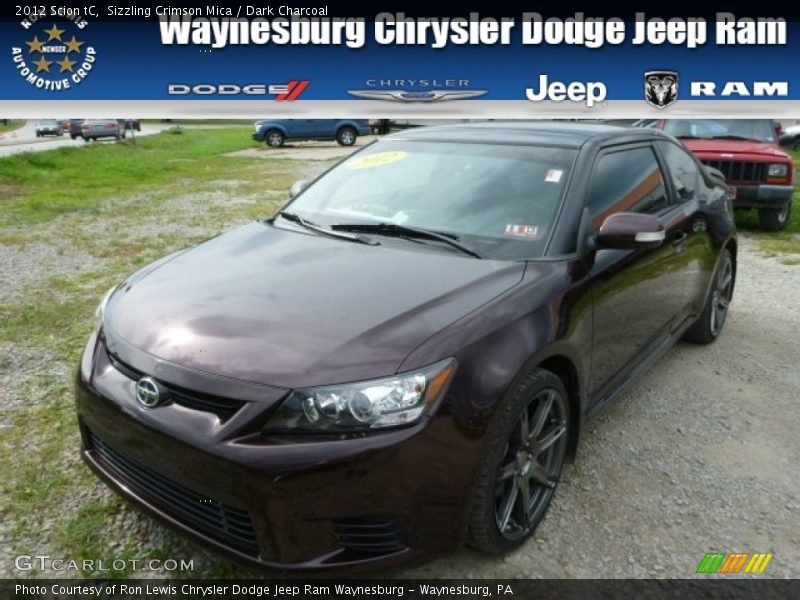 Sizzling Crimson Mica / Dark Charcoal 2012 Scion tC