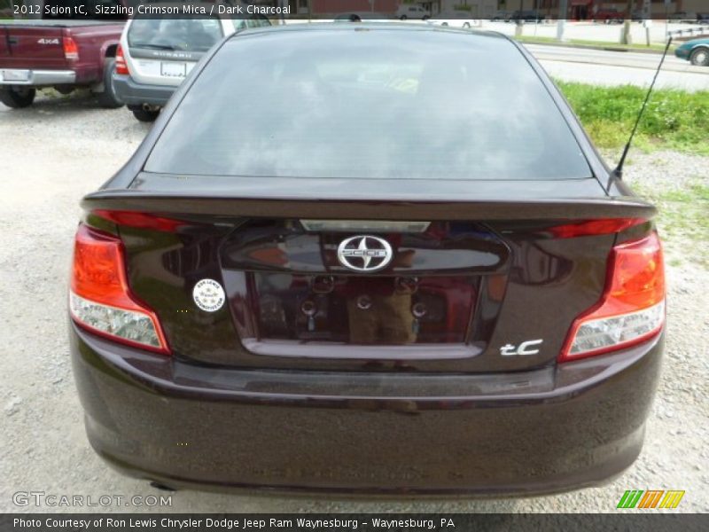 Sizzling Crimson Mica / Dark Charcoal 2012 Scion tC