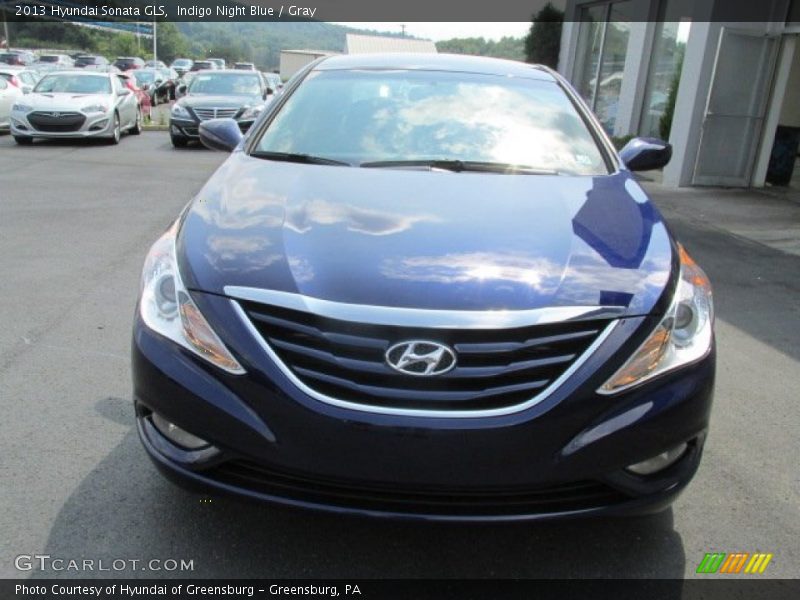 Indigo Night Blue / Gray 2013 Hyundai Sonata GLS