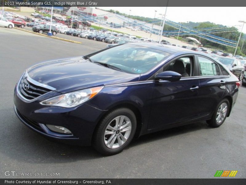 Indigo Night Blue / Gray 2013 Hyundai Sonata GLS