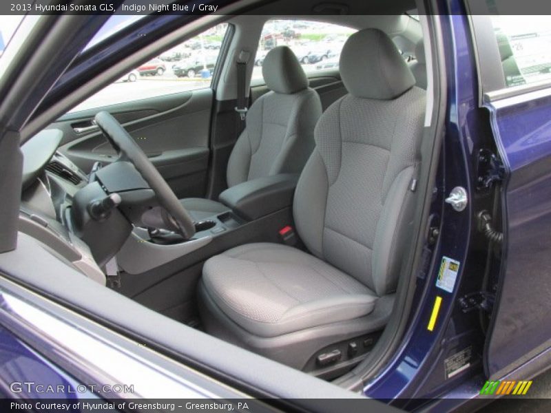 Indigo Night Blue / Gray 2013 Hyundai Sonata GLS