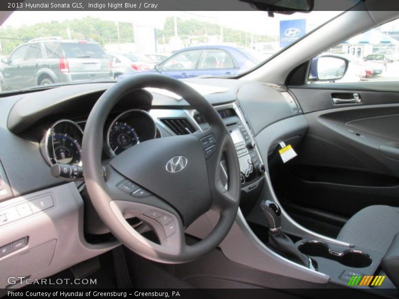 Indigo Night Blue / Gray 2013 Hyundai Sonata GLS