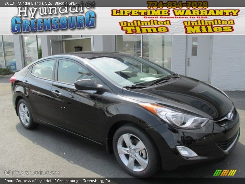Black / Gray 2013 Hyundai Elantra GLS