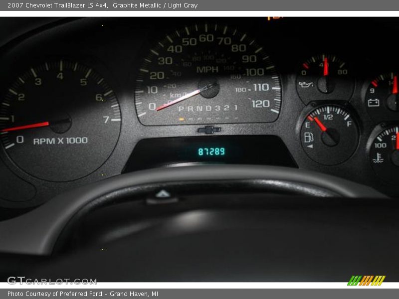 Graphite Metallic / Light Gray 2007 Chevrolet TrailBlazer LS 4x4