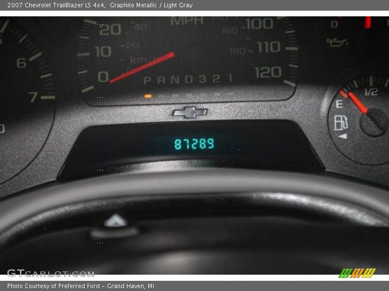 Graphite Metallic / Light Gray 2007 Chevrolet TrailBlazer LS 4x4