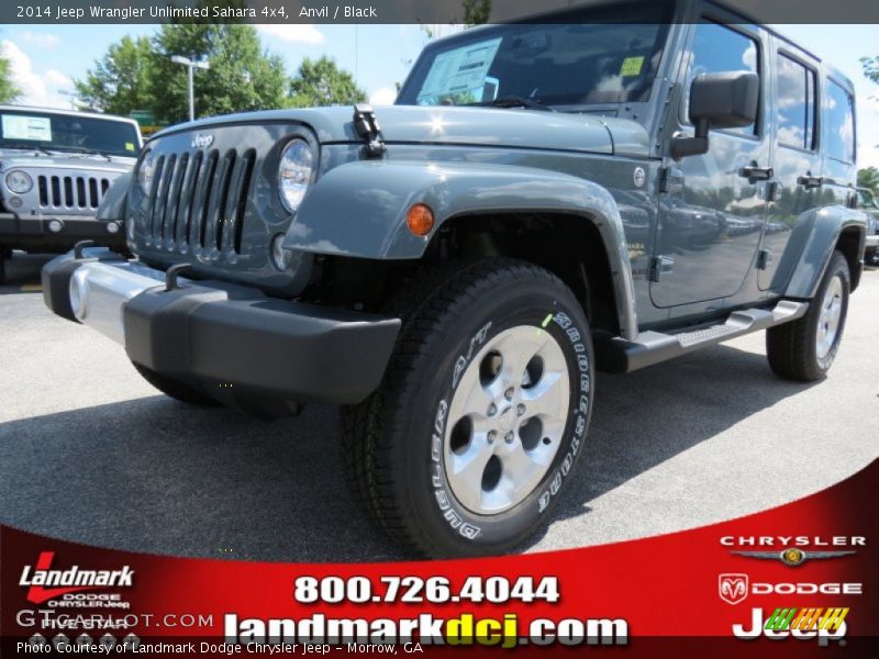 Anvil / Black 2014 Jeep Wrangler Unlimited Sahara 4x4