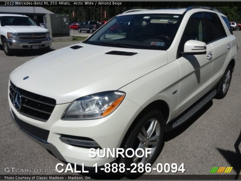 Arctic White / Almond Beige 2012 Mercedes-Benz ML 350 4Matic