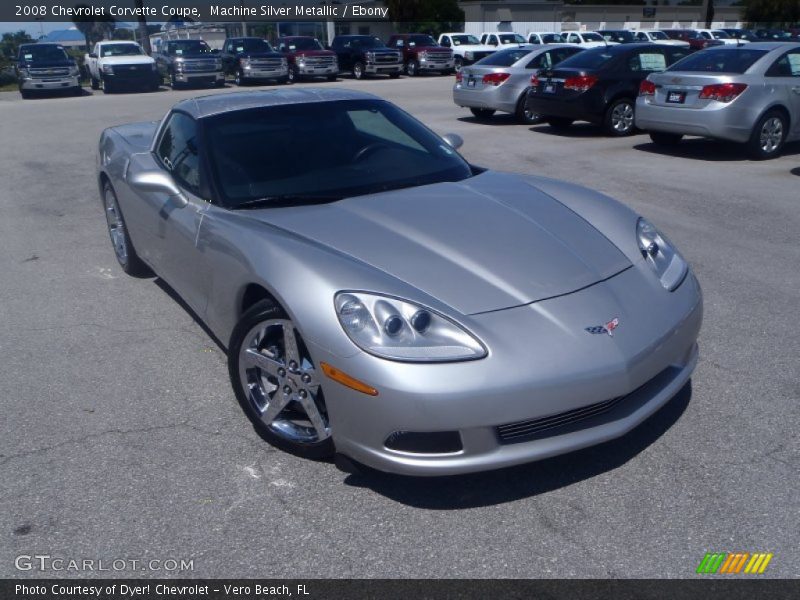 Machine Silver Metallic / Ebony 2008 Chevrolet Corvette Coupe
