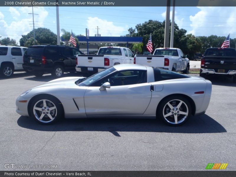 Machine Silver Metallic / Ebony 2008 Chevrolet Corvette Coupe