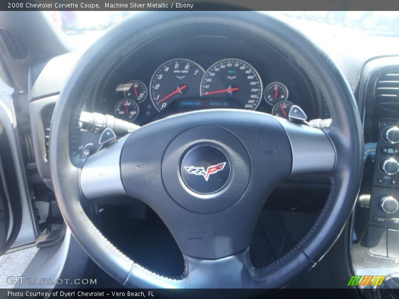 Machine Silver Metallic / Ebony 2008 Chevrolet Corvette Coupe