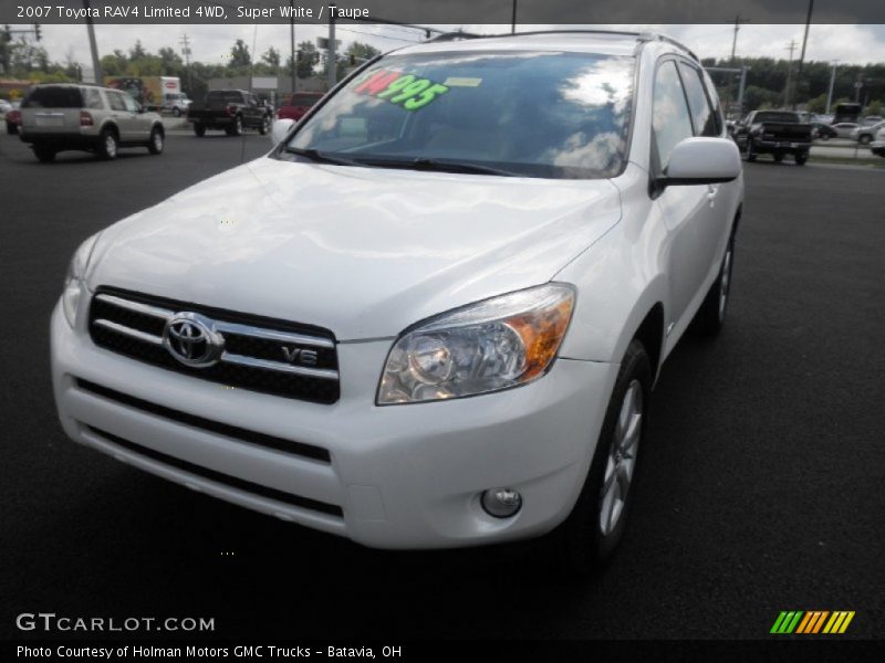 Super White / Taupe 2007 Toyota RAV4 Limited 4WD